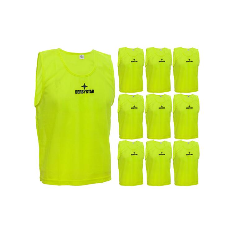 Derbystar Leibchen 6811050500 gelb – Gr. Senior – 10er Set