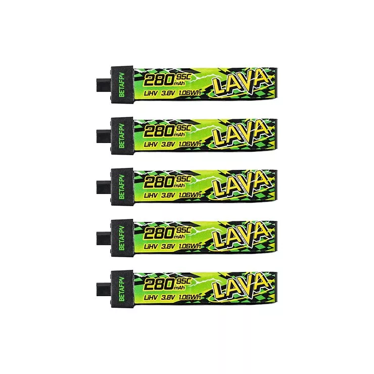 BetaFPV LAVA II Lipo Akku 95C LiHV 280mAh 1S 5 Stück
