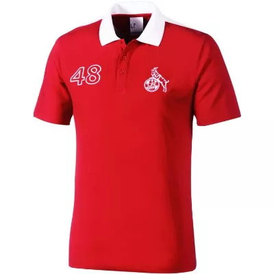 Uhlsport 1.FC Köln POLO RETRO 1948 rot/weiß