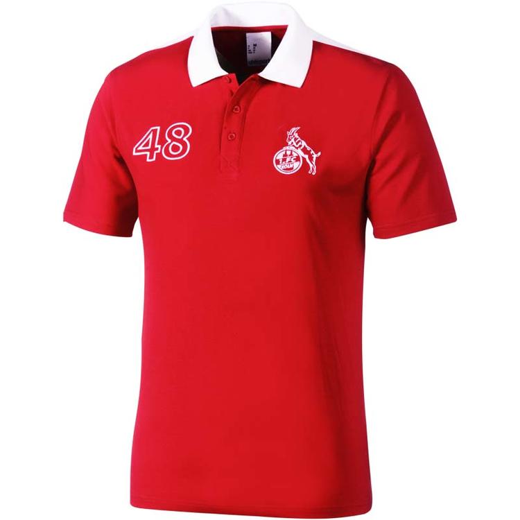 Uhlsport 1.FC Köln POLO RETRO 1948 rot/weiß