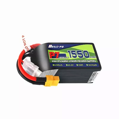 BosLipo P7 Batterie 1550mAh 22,2V 6S 150C Lipo Akku XT60 Plug