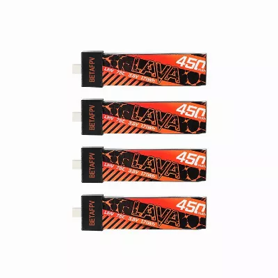 BetaFPV LAVA Lipo Akku 75C LiHV 450mAh 1S 4 Stück