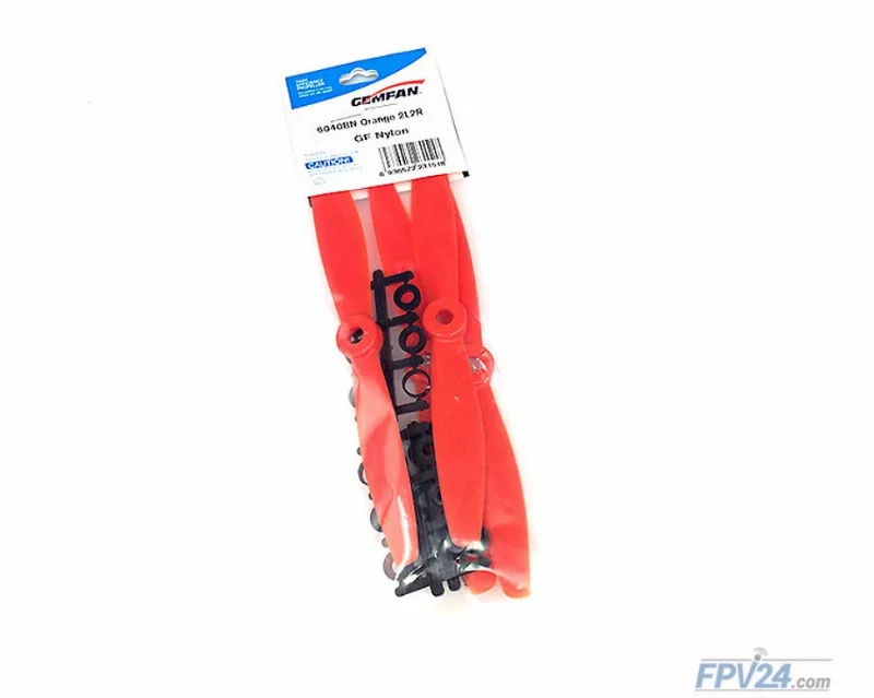 Gemfan 6040 6X4 GFN Glass-Fiber-Nylon Bullnose Propeller Orange 2xCW 2xCCW 6 Zoll