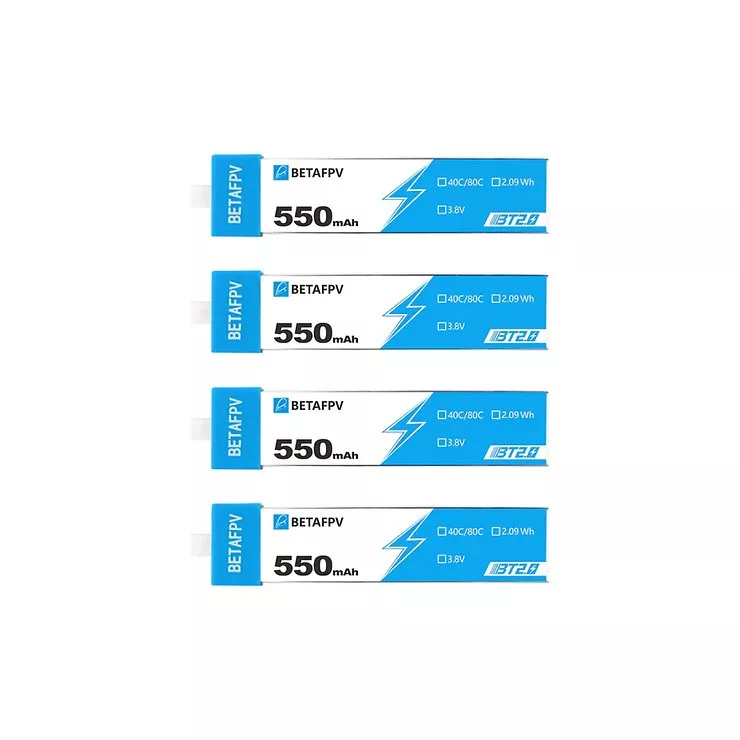 BetaFPV Lipo BT2-0 550mAh 1S 40C 4 Stück