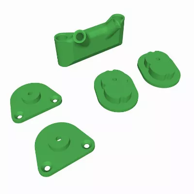 iFlight AOS V5 DJI O4 Air Unit Pro Adapter Set 3D Druck TPU Grün