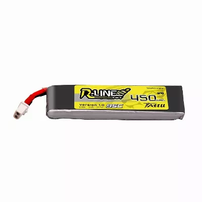 Tattu R-Line Batterie 450mAh 3.8V 1S 1P 95C Lipo Akku BT2.0 Plug 4 Stück