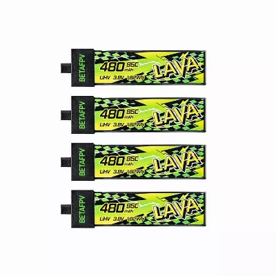 BetaFPV LAVA II Lipo Akku 95C LiHV 480mAh 1S 4 Stück