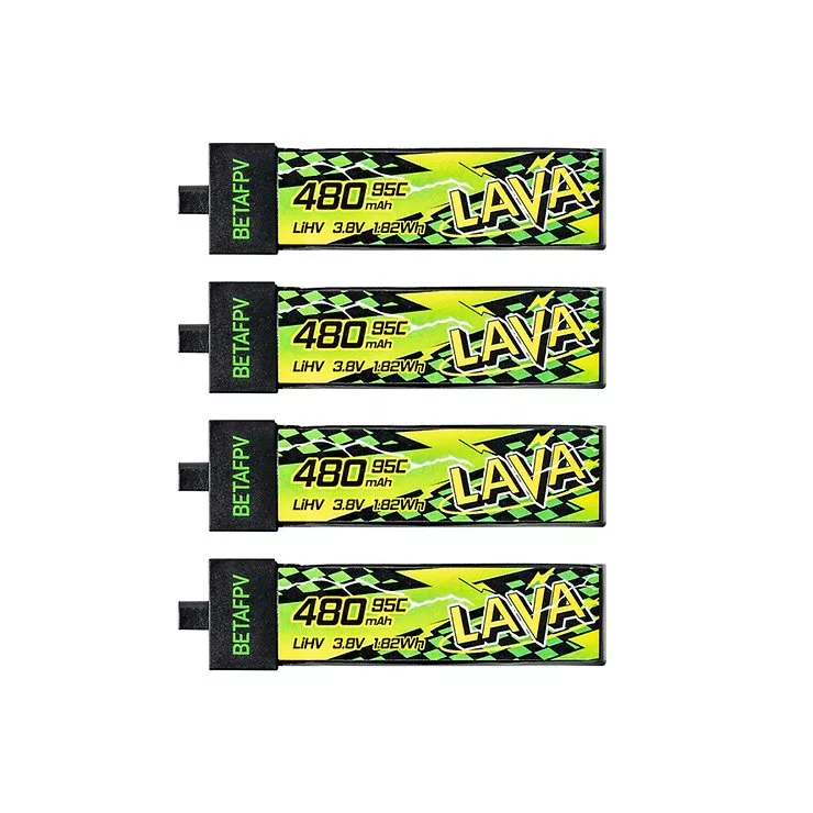 BetaFPV LAVA II Lipo Akku 95C LiHV 480mAh 1S 4 Stück