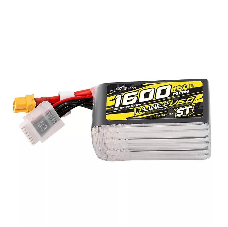 Tattu R-Line Version 6.0 Lipo Akku 1600mAh 160C 6S 22.2V XT60 Plug ST
