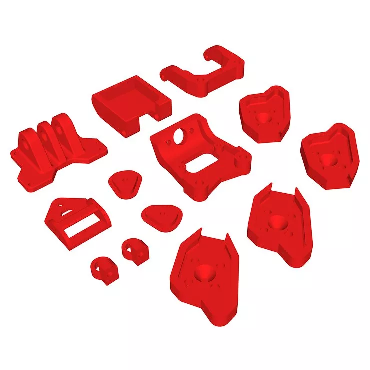 iFlight Chimera5 Pro V2 3D Druck TPU Set Rot