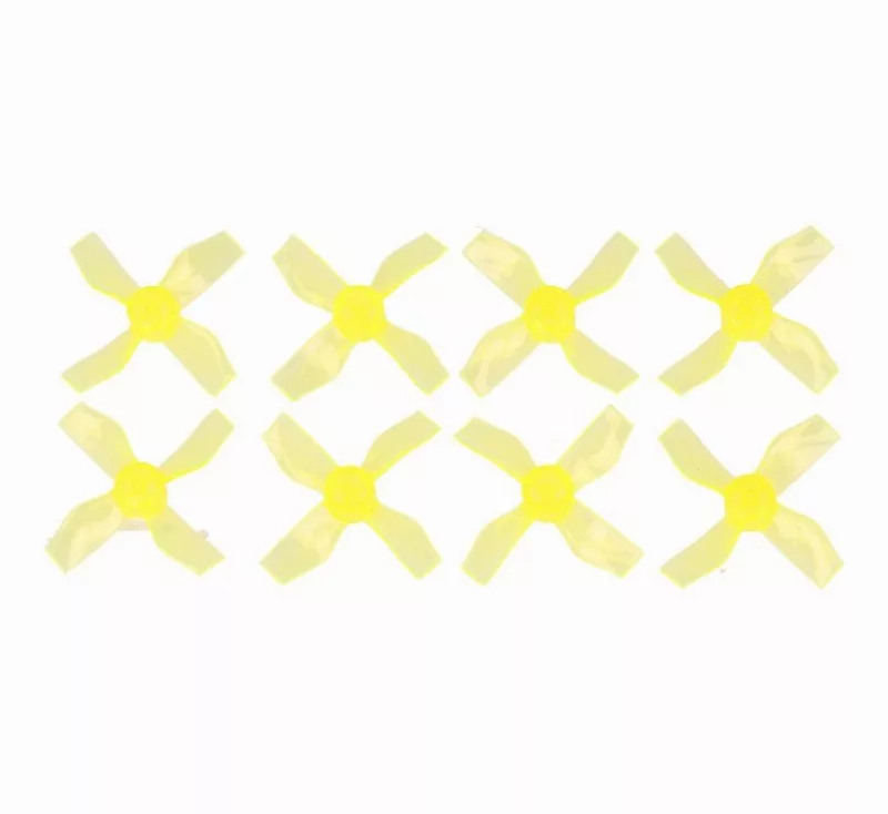Gemfan 1220 31mm 4 Blatt Propeller 1mm Loch Klar Gelb 4xCW 4xCCW