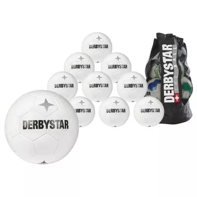 Derbystar Brillant TT Trainingsball 10-er Ballpaket weiß v22 inkl….