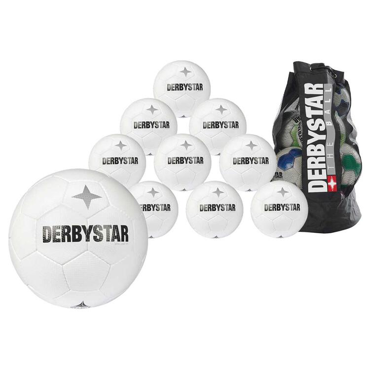 Derbystar Brillant TT Trainingsball 10-er Ballpaket weiß v22 inkl….