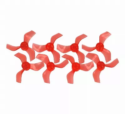 Gemfan 1635 40mm 3 Blatt Propeller 1mm Loch Klar Rot 4xCW 4xCCW