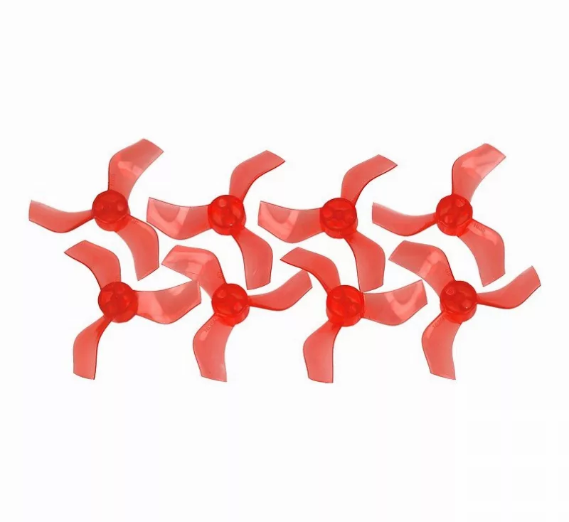 Gemfan 1635 40mm 3 Blatt Propeller 1mm Loch Klar Rot 4xCW 4xCCW
