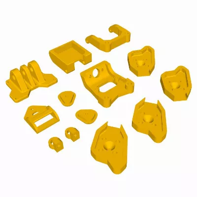 iFlight Chimera5 Pro V2 3D Druck TPU Set Gelb
