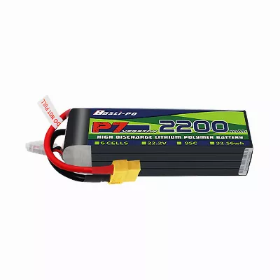 BosLipo P7 Batterie 2200mAh 22,2V 6S 95C Lipo Akku XT60 Plug