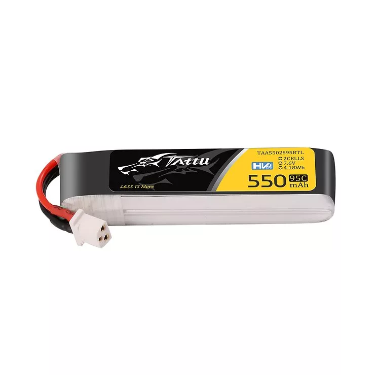 Tattu Batterie 550mAh 2S 95C 7.6V HV LiPo Akku BT3.0 Plug