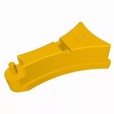 Foxeer Foxwhoop35 Empfängerhalterung 3D Druck TPU gelb