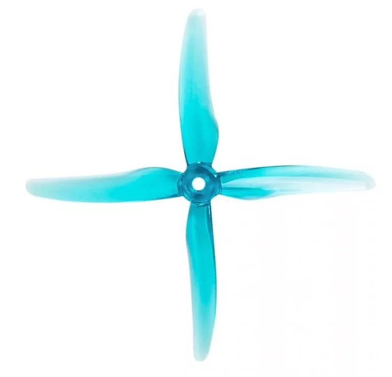 Gemfan 51455 Hurricane 4 Blatt Propeller Klar Blau 4 Stück 5 Zoll