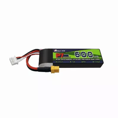 BosLipo P7 Batterie 600mAh 7,4V 2S 95C Lipo Akku XT30 Plug