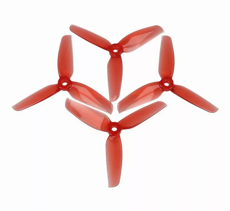 Gemfan 4032 4×3,2 WinDancer 3-Blatt-Propeller Klar Rot 2xCW, 2xCCW 4 Zoll