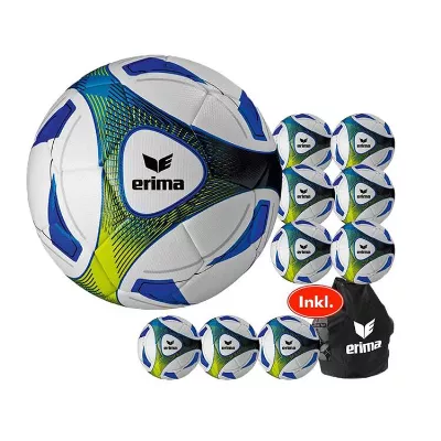 10x Erima Hybrid Training Fußball inkl. Ballsack