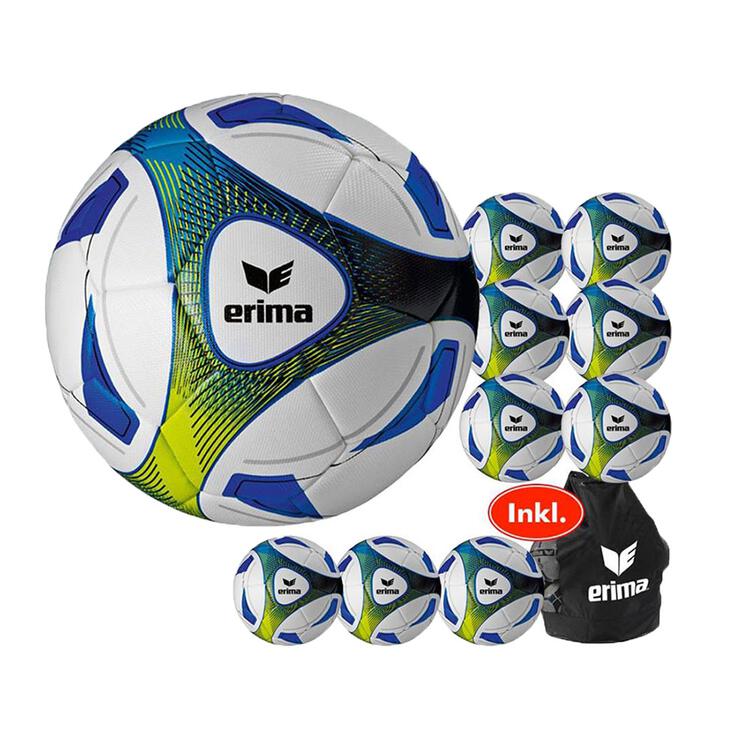 10x Erima Hybrid Training Fußball inkl. Ballsack