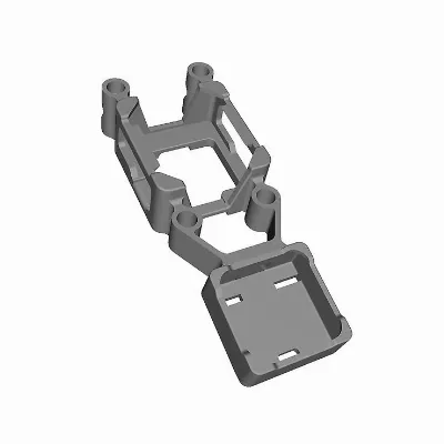 Foxeer Mega 5 250GPS groß + O3 Halterung 3D Druck TPU Schwarz