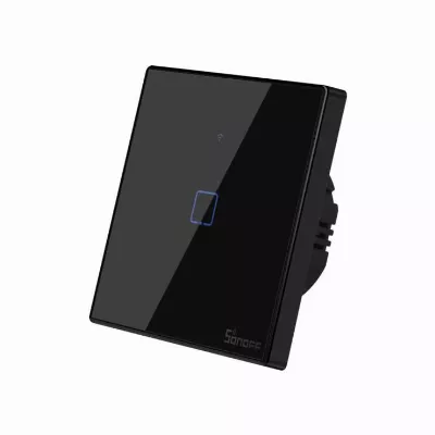 SONOFF T3EU1C WiFi Smart Wandschalter – 1 Taster – schwarz