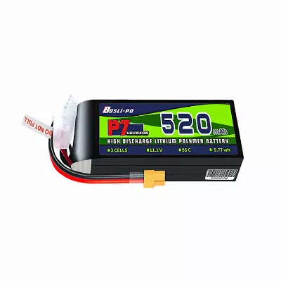 BosLipo P7 Batterie 520mAh 11,1V 3S 95C Lipo Akku XT30 Plug