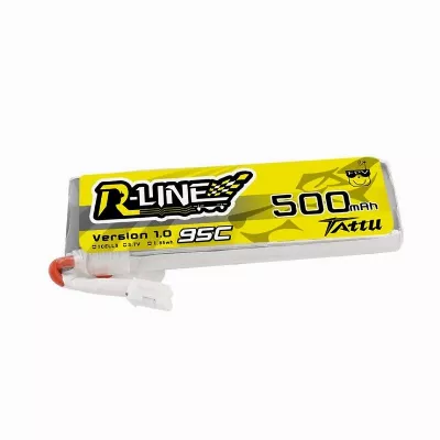 Tattu R-Line Batterie LiPo Akku 500mAh 95C 1S1P lang JST-PHR