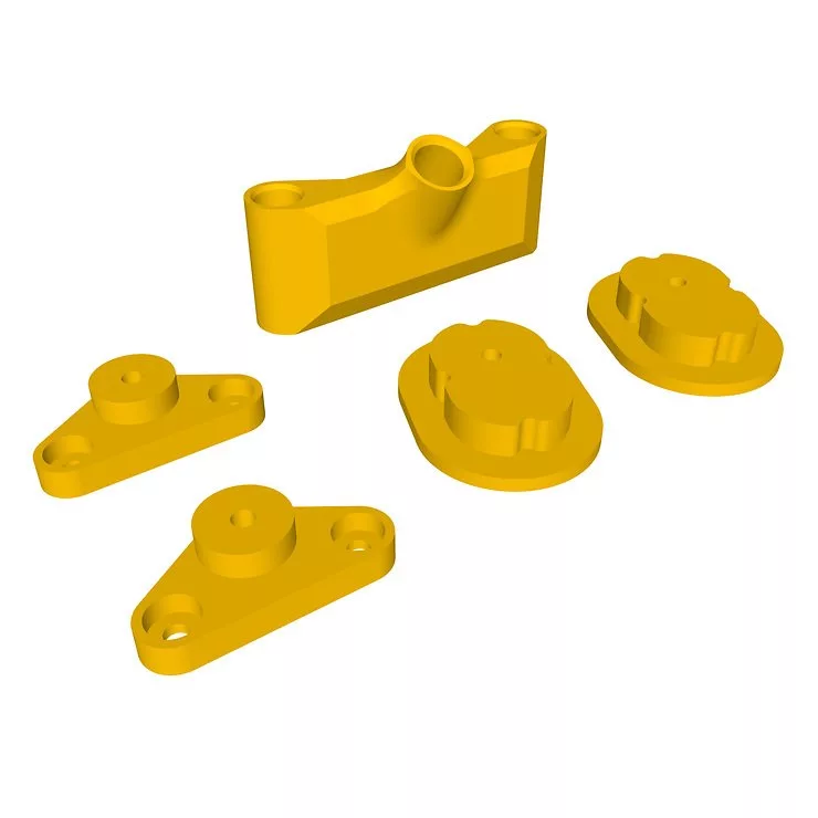 iFlight AOS V5 DJI O4 Air Unit (Lite) Adapter Set 3D Druck TPU Gelb