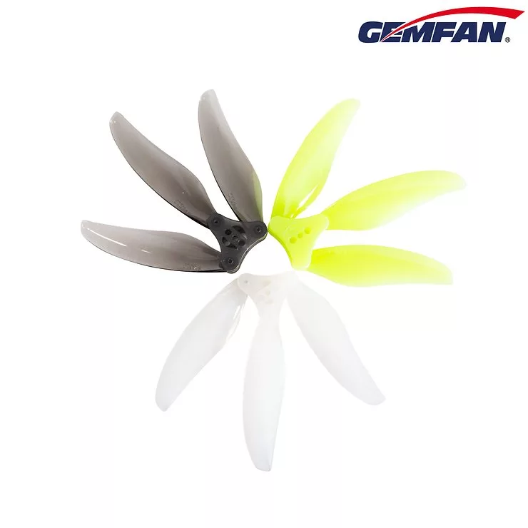 Gemfan Floppy Proppy 4019 faltbarer FPV Propeller 3 Blatt Clear Gray 4 Zoll