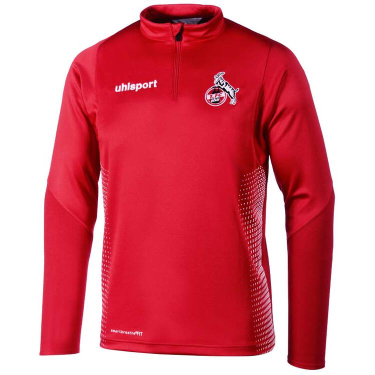 Uhlsport 1.FC Köln SCORE 1/4 ZIP TOP rot/weiß