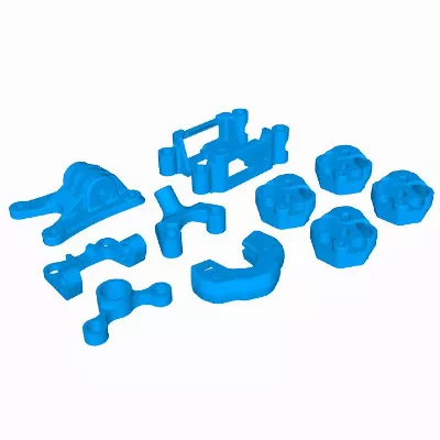 Foxeer Mega 5 3D Druck TPU Set blau