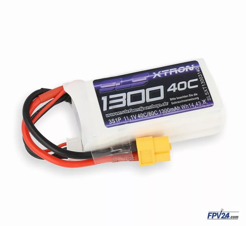 SLS Batterie LiPo Akku XTRON 1300mAh 3S1P 11,1V 40C/80C XT60