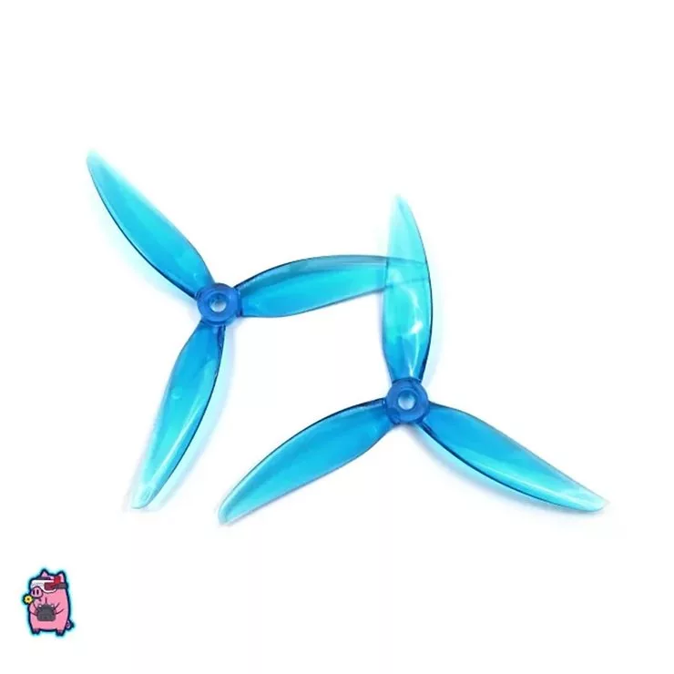 HQProp Flowerpig R29.5 5,1 Zoll 3-Blatt Propeller Blau (2CW+2CCW)