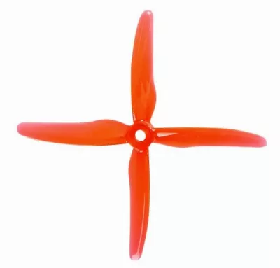 Gemfan 51455 Hurricane 4 Blatt Propeller Klar Rot 4 Stück 5 Zoll
