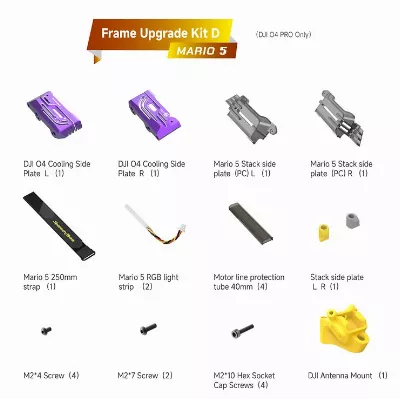 SpeedyBee Mario 5 DJI O4 PRO Upgrade Kit D