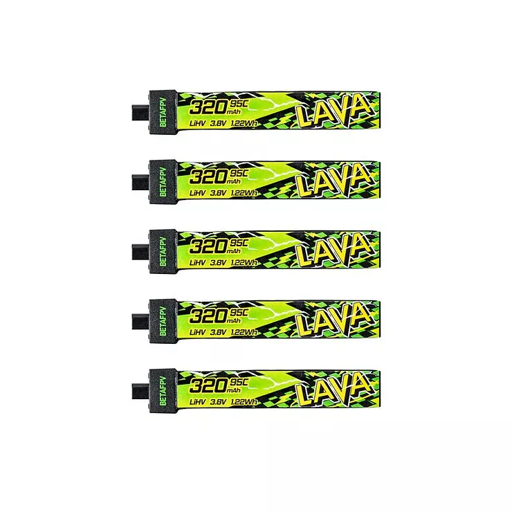 BetaFPV LAVA II Lipo Akku 95C LiHV 320mAh 1S 5 Stück
