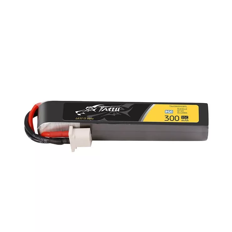Tattu Batterie 300mAh 2S 95C 7.6V HV Lipo Akku BT3.0 Plug