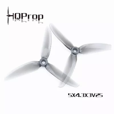 HQ Freestyle Dreiblatt Propeller 5X4.3X3V2S Grau 4 Stück PC 5 Zoll