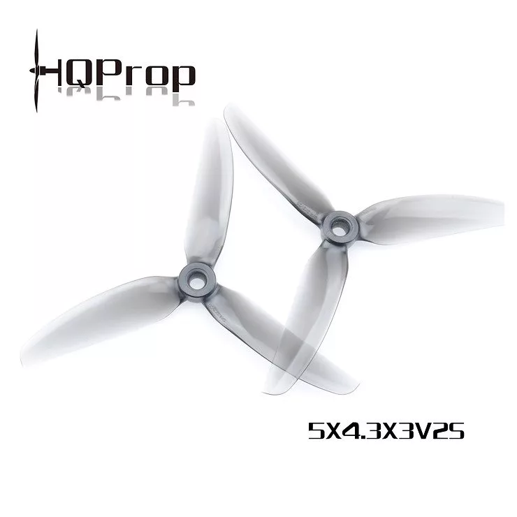 HQ Freestyle Dreiblatt Propeller 5X4.3X3V2S Grau 4 Stück PC 5 Zoll