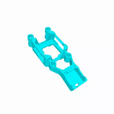 Foxeer Mega 5 GPS + O3 Halterung 3D Druck TPU Blau