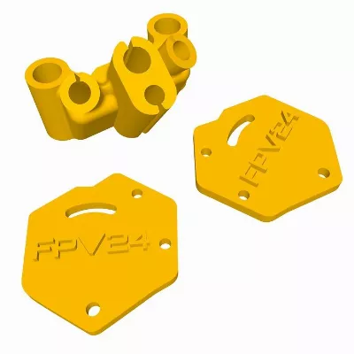 Speedybee Master 5 HD V2 DJI O4 Air Unit Pro Adapter Set 3D Druck TPU Set Gelb