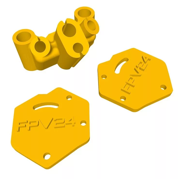 Speedybee Master 5 HD V2 DJI O4 Air Unit Pro Adapter Set 3D Druck TPU Set Gelb