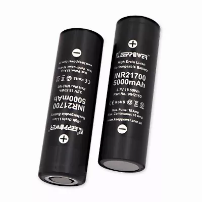Keeppower INR21700 – 5000mAh 3,6V-3,7V Li-ion Akku High Drain 2 Stück