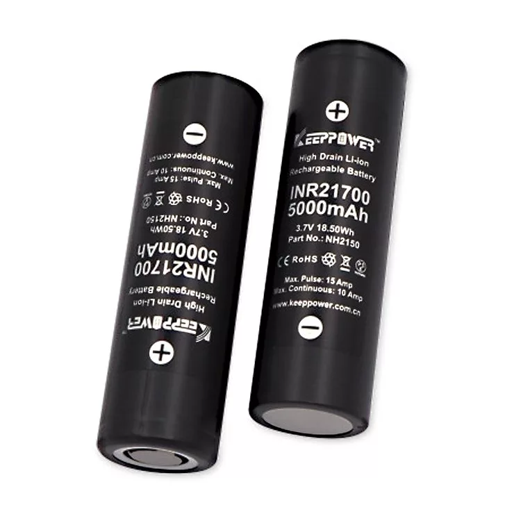 Keeppower INR21700 – 5000mAh 3,6V-3,7V Li-ion Akku High Drain 2 Stück