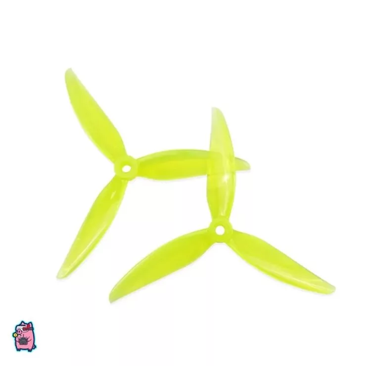 HQProp Flowerpig R29.5 5,1 Zoll 3-Blatt Propeller Gelb (2CW+2CCW)